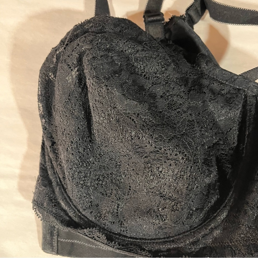 Torrid Black Lace Unlined Full Coverage Underwire Bra 46D - Picture 11 of 12